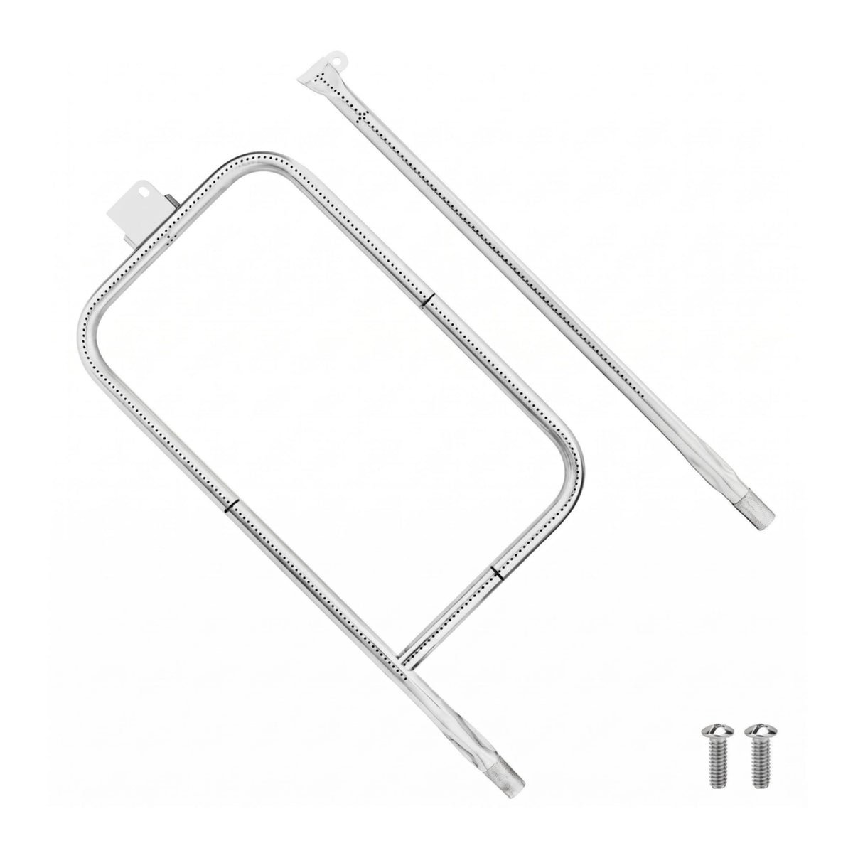 Gas Grill Burner Assembly Perforated Stainless Steel Grill Burner Uniform Heat Distribution Outdoor Cooking Gear