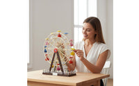 Retro Iron Amusement Wheel Tabletop Display Desktop Amusement Wheel Ornament Handmade Metal Sculpture for Living Room, Store Counter