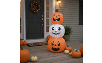 Inflate Inflatable Pumpkin Stack Outdoor Jack-O'-Lantern Yard Decoration Giant Stacked Pumpkin Decoration Weather-Resistant for Porch
