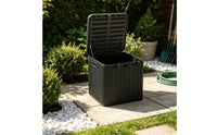 Outdoor Storage Box Weather-Resistant Storage Box with Hinged Lid Heavy-Duty for Homeowners