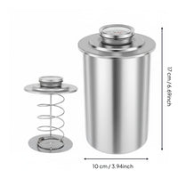 Meat Cooker with Thermometer Multifunctional Stainless Steel Steaming Canister