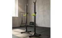 Adjustable Barbell Rack 500 Kg Load Heavy-Duty Weight Rack Green Hooks Home Gym Equipment