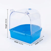 Bird Bath and Bird Shower, Transparent Bird Bathing Tub for Small Bird Cage, Hanging Bird Washing Station and Indoor Bird Bath for Small Birds
