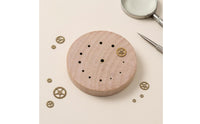 Unfinished Wood Watch Repair Base Copper Tube Beech Wood Base Uncoated for Bench Support