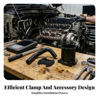 Vehicle Hardware Stainless Steel Black Flanged EGR Cooler Delete Kit Throttle Delete Kit Silicone
