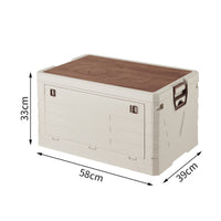 Space Saving Collapsible Car Storage Box Large Capacity Collapsible Car Crate Foldable Storage Box with Lid for Campers, Travel, Camping, Picnic