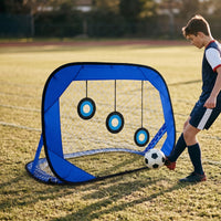 Soccer Goal with Target Panel Training Soccer Goal Compact for Children