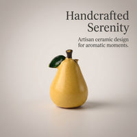 Incense Holder with Fruit Shaped Ceramic Design for Living Room Decor, Handmade Burner for Meditation and Relaxation Areas