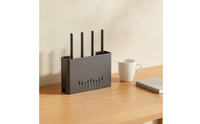 Ventilated Router Storage Box Space-Saving Router Shelf with Antenna Slots Functional Network Device Holder Cable Management for Living Room