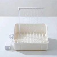 Automatic Bird Bath with Shower, Portable Pet Bird Bath and Bird Shower Basin, Waterfall Shower Tray for Parrot Cockatiel Budgie