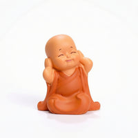 Zen Baby Monk Figurine Cute Little Monk Statue Miniature Ornament Decorative for Desk, Home, Office, Tea Tray