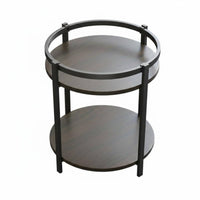 Built-in Ashtray Mahjong Table serving cart Movable Design Game Room Furniture 2-Tier Storage Serving Stand Integrated beverage holder Holders for Smokers, Teahouse