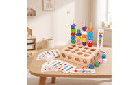 Shape Sorting Box with Lacing Strings Wooden Shape Sorter Lacing Toy Child-Led Stacking Toy Educational for Preschoolers