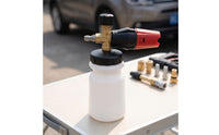 Brass Body Pressure Washer Foam Cannon Screw-on Cap Foam Cannon Attachment Metal Connector Pressure Washer Attachment Flexible Tube
