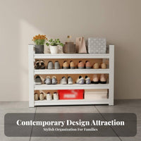 Metal Footwear Storage Unit Large Capacity Multi-Tier Shoe Rack Entryway Storage Shelf Dustproof Steel Construction for Hallway