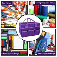Multi-Storage Organizer Bag Large Capacity Classroom Supply Organizer Sturdy & Structured Gardening Tool Tote for Teachers, Gardeners, Garden