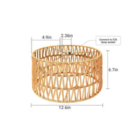 Natural Aesthetic Paper Rope Lamp Shade Versatile Use Boho Hanging Shade Easy Installation Lighting Accessory for Restaurant