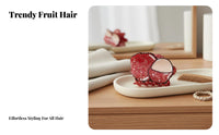 Fruit Shaped Hair Grip Cute Design Acetate Fruit Hair Grip Durian Jaw Grip Adorable Design Bright Hues for Women, Face Washing