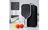 2 Pieces Pickleball Paddle Carbon Fiber Pickleball Paddle with Bag Perforated Grip Lightweight for Intermediate Players