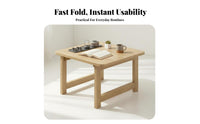 Foldable Design Collapsible Tatami Table Space-Saving Collapsible Chabudai Portable Floor Desk Japanese Design for Apartment Dwellers, Tea Enthusiasts, Balcony, Bay Window, Small Apartments, Living Room