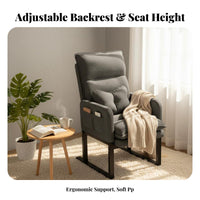 Foldable Design Adjustable High-Back Recliner Multi-Functional Adjustable Backrest Lounger Multifunctional Lounge Chair Space Saving for Nursing Mothers, Students, Adults, Bedroom, Balcony, Living Room