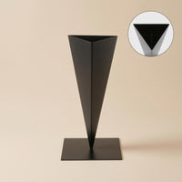 Triangular Iron Vase Geometric Metal Vase Heavy Duty Home Decor