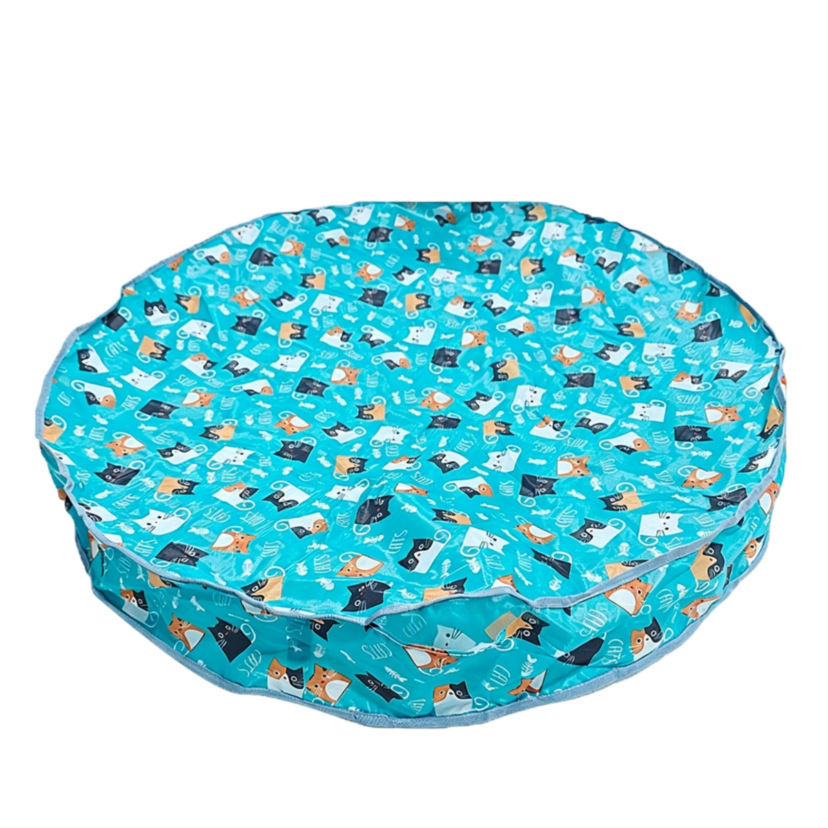 Collapsible Cat Play Cover Foldable Cat Play Mat with Tunnel Indoor Scratching Pad Space-Saving for Balcony