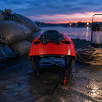 Vented Response Helmet Glossy Helmet with Chin Strap Impact Resistant Gear
