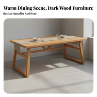 Rectangular Dining Table Set Sturdy Steel Legs Dining Table with 4 Chairs Thickened Tabletop Rectangular Dinette Set for Restaurant Owners, Homeowners