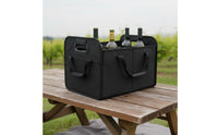 Portable Beverage Storage Box Large Capacity Foldable Bottle Storage Box Versatile Foldable Beverage Carrier for Camping