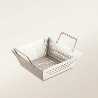Stainless Steel Food Square Container Food Presentation Basket Open Design Serving Tray for Home Kitchens