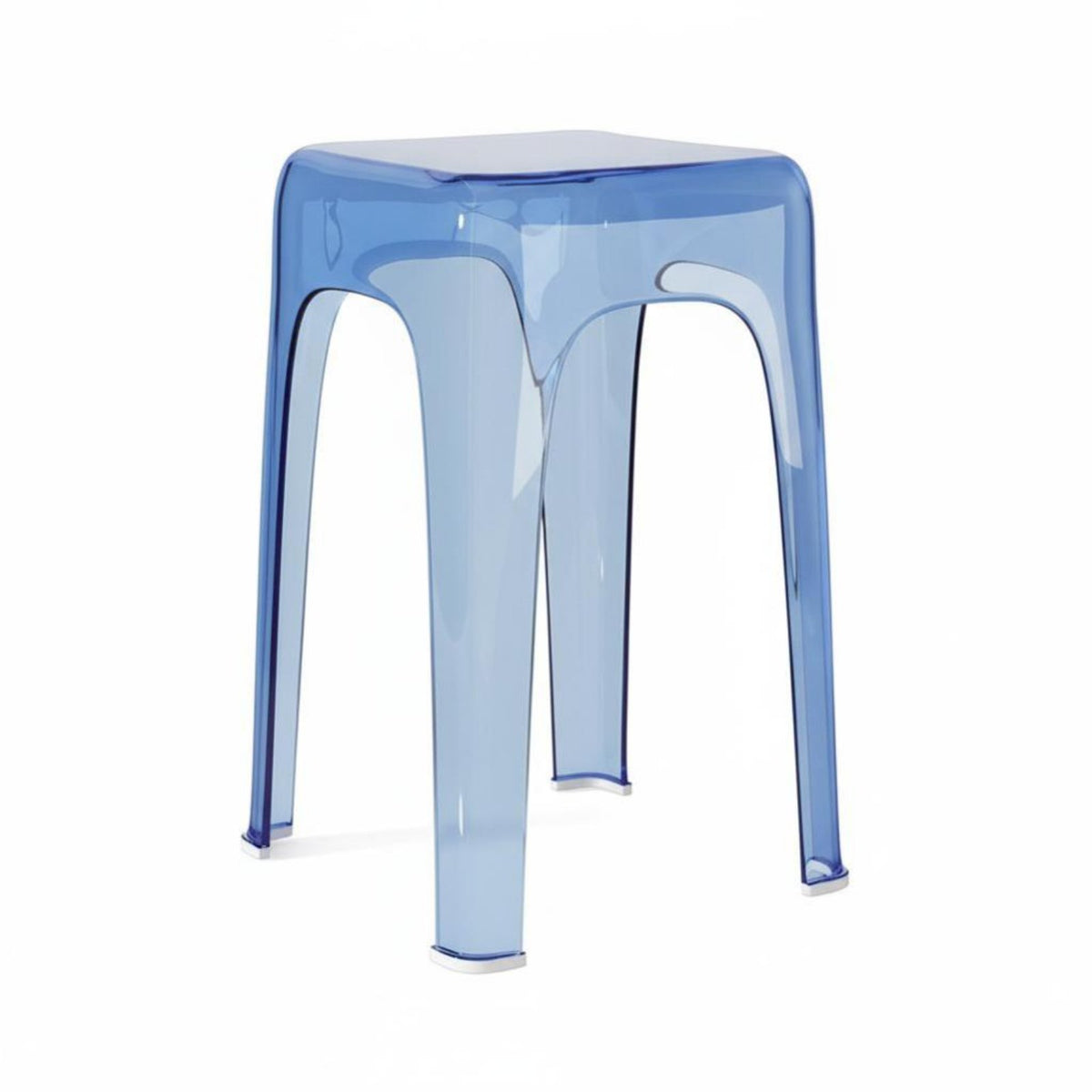 Stackable Transparent Square Stool Thickened and long-specter stooling Transparent phantom Stool Space-Saving Backless Chair Easy to Clean for Apartment Dwellers, Interior Designers, Dining Room, Small areas, Home Bar, Restaurant