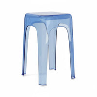 Stackable Transparent Square Stool Thickened and long-specter stooling Transparent phantom Stool Space-Saving Backless Chair Easy to Clean for Apartment Dwellers, Interior Designers, Dining Room, Small areas, Home Bar, Restaurant