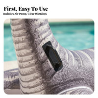 Ages 3+ Dinosaur Floating Pool Inflatable Toy Heavy-Duty Handles Inflatable Dinosaur Inflatable Toy Puncture-Resistant for Adults, Family