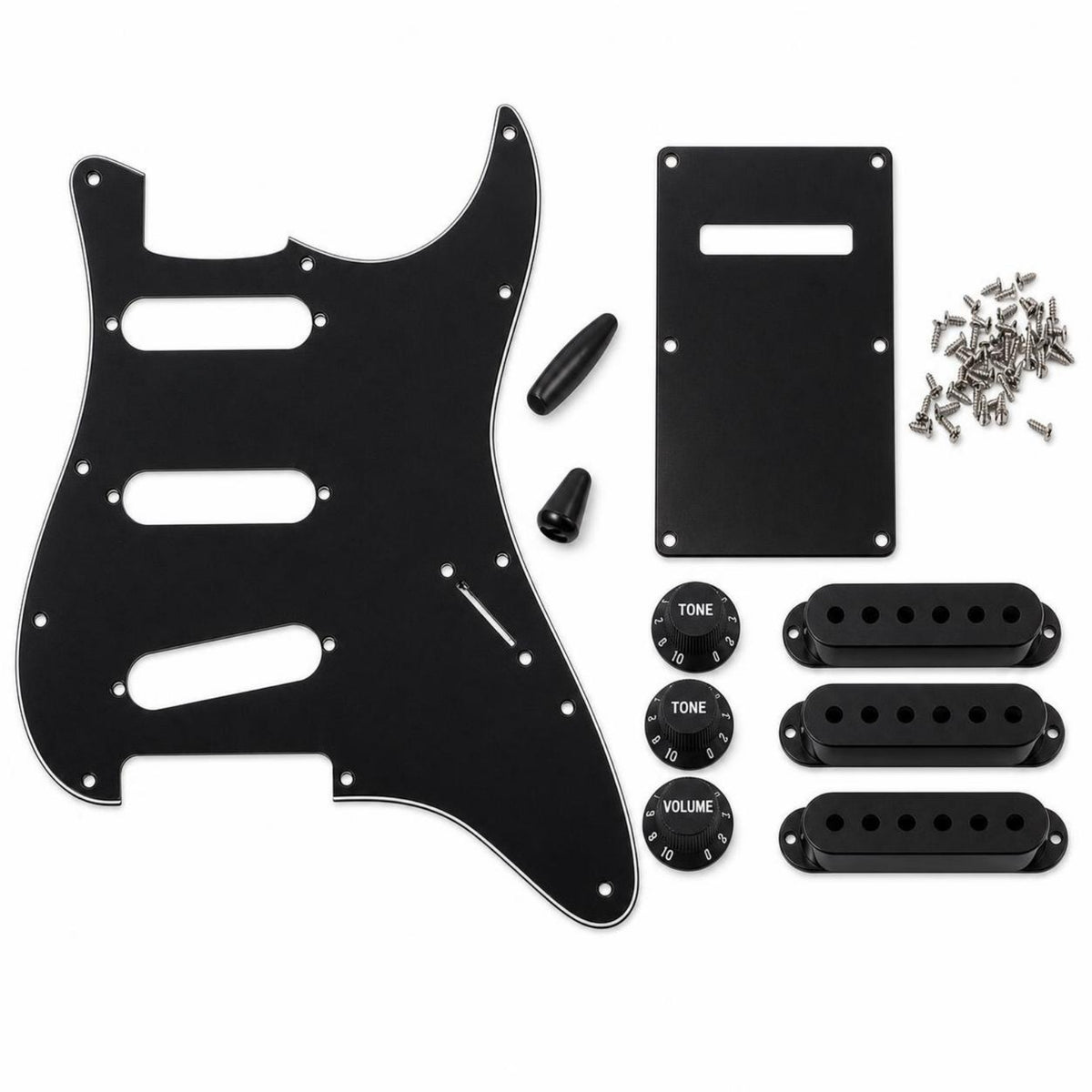 Pickguard Kit Pre-Drilled Guitar Pickguard with Knobs Parts for Guitarists, Luthier