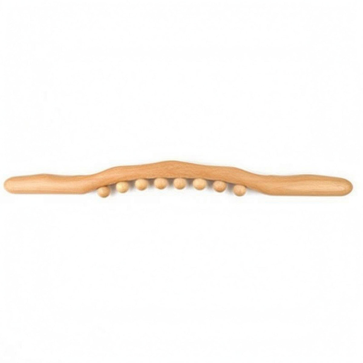 Handheld Wooden Massage Stick Tapered Beaded Massage Stick Polished Physical Wellness Tool Portable