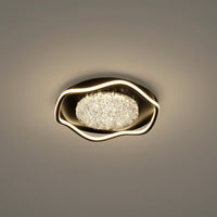 Wavy Flush Mount Ceiling Light with Acrylic Shade Eye-Protection Flush Mount Ceiling Light Minimalist Fixture Energy Efficient for Bedroom