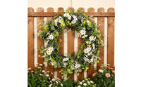 Artificial Flower Wreath Silk Flowers Door Wreath Bendable Branches Home Decor