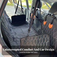 Detachable Design Dog Car Seat Cover Visible Mesh Window Waterproof Back Seat Cover Multifunctional
