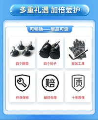 可移动厨房置物架落地多层家用烤箱微波炉收纳多功能锅具储物架子 【四层】长100*宽40*高120