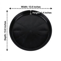 Plant Pot Saucer with Ridged Flower Pot Base and Plant Saucer, Flat Edge Pot Tray for Contemporary Balcony Garden Decor