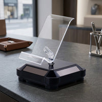 360-Degree Display Stand with Acrylic Holder Batterycordless Rotating Display Stand Cordless Rotating Platform Low-Light for Retailers