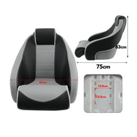 Marine Driver Seat Waterproof Boat Seat with Hinge High Back Furniture for Anglers, Yacht