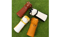 Universal Fit Dog Golf Headcover PU Leather Puppy Driver Cover for Golfers