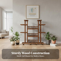 Freestanding Design Multi-Tier plant display rack Space-Saving Plant Shelf Sturdy Construction Display Rack Easy Assembly for Gardeners, Balcony, Living Room, Indoor, Bedroom