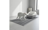 Silicone Cat Litter Mat Non-Slip Litter Mat with Grooved Surface Flexible Foldable for Cats