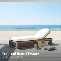 Waterproof Woven Recliner Weather Resistant Lounge Chair Adjustable Backrest Sun Lounger Modern Design for Sunbathers, Homeowners, Hotel Guests, by the swimming pool, Beach, Garden, Backyard