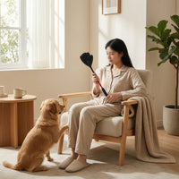 Ergonomic Dog Training Stick with Leather Grip Lightweight Dog Training Stick Accurate Tool Quick for Pet Trainers