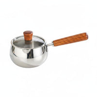 Infant Nutrition Pot Cooking Pot Non-Coated Stainless Steel Milk Heating Easy to Clean Mini Saucepan with Pour Spout for Parents, Infants