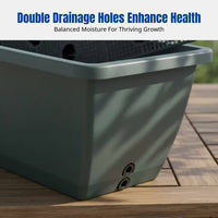 Balcony Hanging Planting Trough, Large Thickened Planter Box, Self-Watering, Double Drainage, Multi-Color